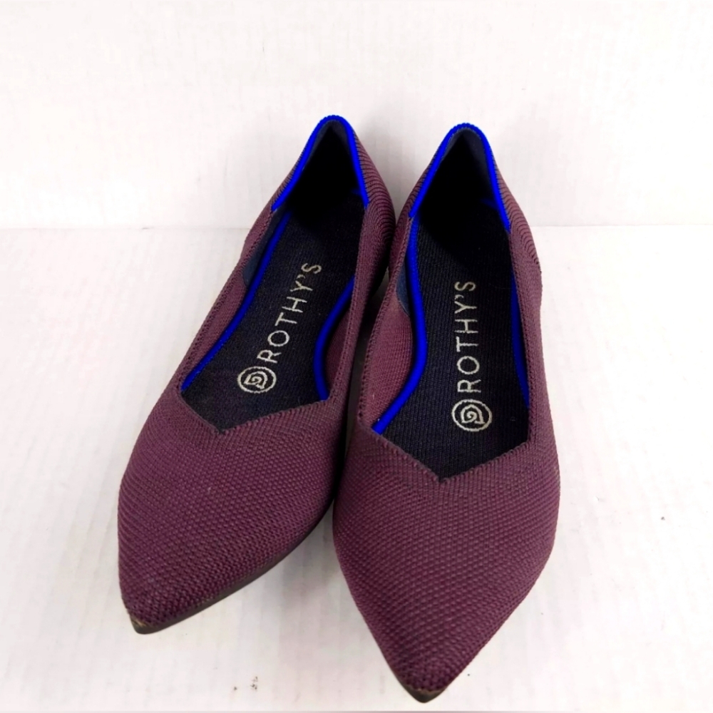 Rothy’s The Point Purple Retired Plum Flats Women's Size 7